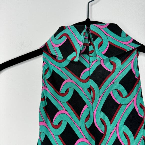 Corey Lynn Calter Suzi Mini Dress Sleeveless in Chain Link Graphic Print Size XS - Picture 7 of 9